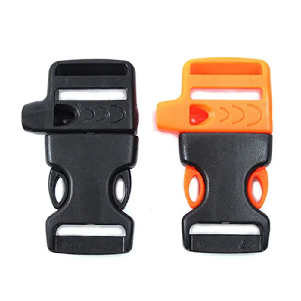 5PCS 20mm Side Release Buckle Curved Emergency Survival Whistle Buckle 550 Paracord Bracelet Strap Buckles Backpack Parts Tool