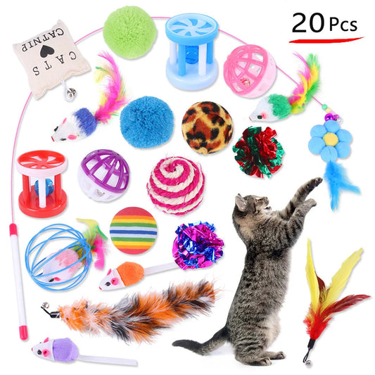 Cat Toy Variety Pack – 20 Pcs Combo Set for Kittens
